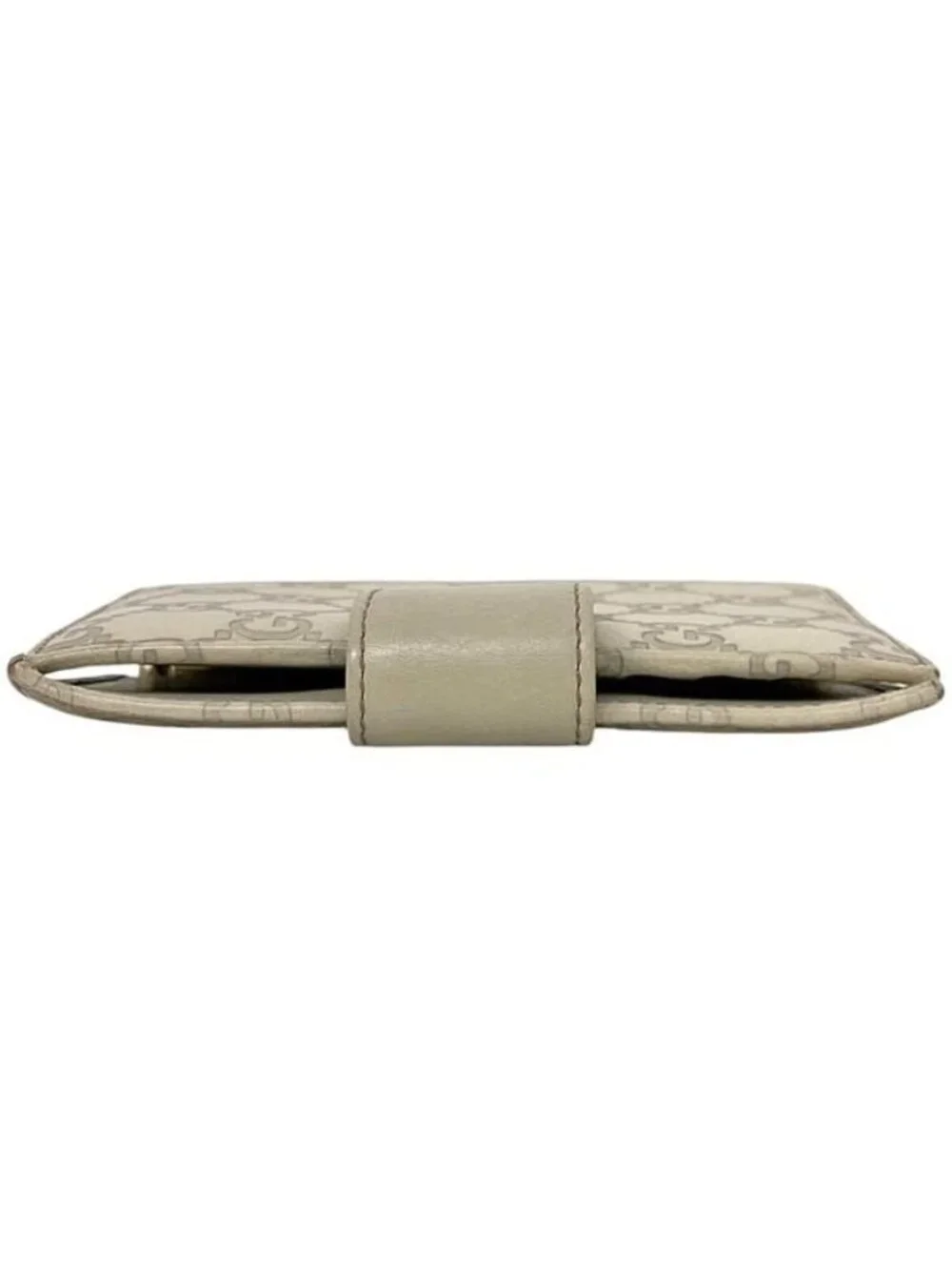 Gucci Notebook Cover Beige White Guccissima Line 6 Holes System Leather Agenda